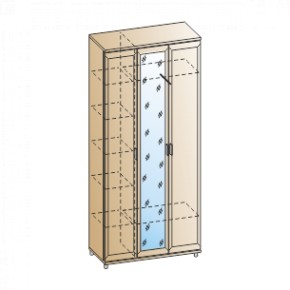 Прихожая Мелисса композиция 5 (Гикори Джексон светлый) в Приобье - priobie.ok-mebel.com | фото 2