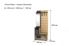 Прихожая "Ольга-Лофт 1" в Приобье - priobie.ok-mebel.com | фото 4