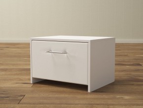 PROxSON Тумба Varna (ЛДСП Белая+экокожа Белый/Белый) 51x40 в Приобье - priobie.ok-mebel.com | фото