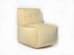 Прямое модульное бескаркасное кресло Комфорт (Желтый велюр) в Приобье - priobie.ok-mebel.com | фото