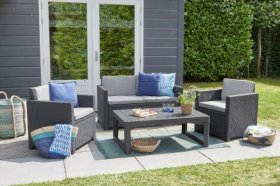 Раскладной стол Лион с регулируемой высотой столешницы (Lyon rattan table) графит (h400/650) в Приобье - priobie.ok-mebel.com | фото 5