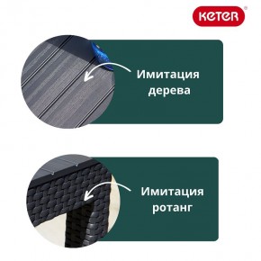 Раскладной стол Лион с регулируемой высотой столешницы (Lyon rattan table) графит (h400/650) в Приобье - priobie.ok-mebel.com | фото 6