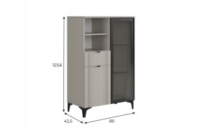 РИЧ Комод 2 со стеклом в Приобье - priobie.ok-mebel.com | фото 2