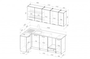 ШЕЛЛИ Кухонный гарнитур Прайм 400 (1100*2000 мм) в Приобье - priobie.ok-mebel.com | фото 2
