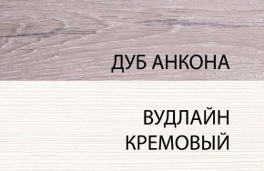 Шкаф 1DZ, OLIVIA, цвет вудлайн крем/дуб анкона в Приобье - priobie.ok-mebel.com | фото 3