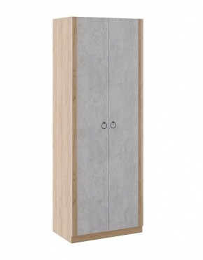Шкаф 2 двери Глэдис М22 (Дуб Золотой/Цемент светлый) в Приобье - priobie.ok-mebel.com | фото 1