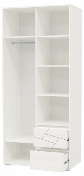 Шкаф 2-х дверный с ящиками АДЕЛИНА (4-4831рам.б) в Приобье - priobie.ok-mebel.com | фото 2