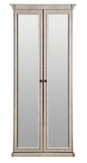 Шкаф 2-х створчатый с зеркалом Афина (крем корень) в Приобье - priobie.ok-mebel.com | фото