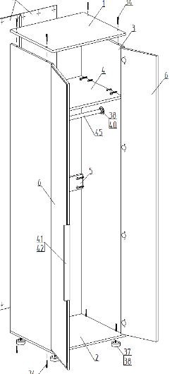 Шкаф 2-ств. для одежды "Лео" в Приобье - priobie.ok-mebel.com | фото 2