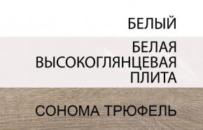 Шкаф 2D/TYP 20A, LINATE ,цвет белый/сонома трюфель в Приобье - priobie.ok-mebel.com | фото 4