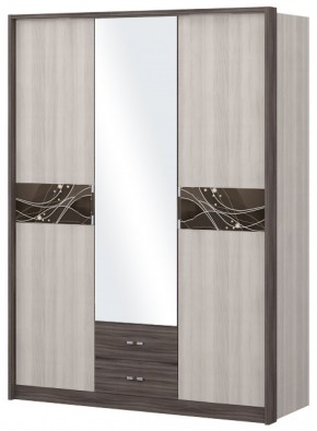 Шкаф 3-х дверный с зеркалом Шк68.2 МС Николь в Приобье - priobie.ok-mebel.com | фото