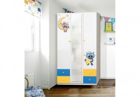 Шкаф 3-х дверный с ящиками и фотопечатью Совята 3.2 (1200) в Приобье - priobie.ok-mebel.com | фото
