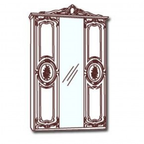 Шкаф 3-х дверный с зеркалами (01.143) Роза (могано) в Приобье - priobie.ok-mebel.com | фото