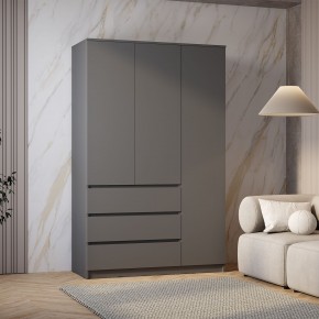 Шкаф 3-х створчатый Симпл ШК-08 (графит) в Приобье - priobie.ok-mebel.com | фото 3