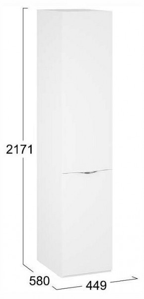 Шкаф для белья Глосс СМ-319.07.001 в Приобье - priobie.ok-mebel.com | фото 4