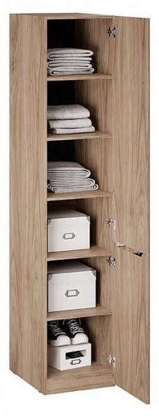Шкаф для белья Глосс СМ-319.07.001 в Приобье - priobie.ok-mebel.com | фото 2