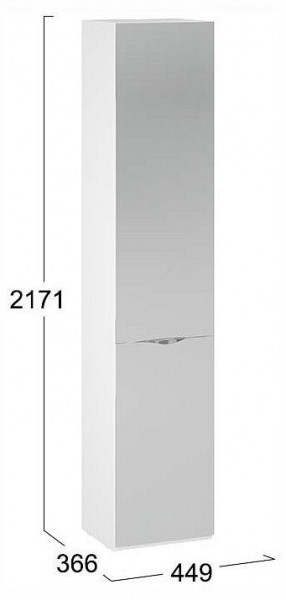 Шкаф для белья Глосс СМ-319.07.012 в Приобье - priobie.ok-mebel.com | фото 4