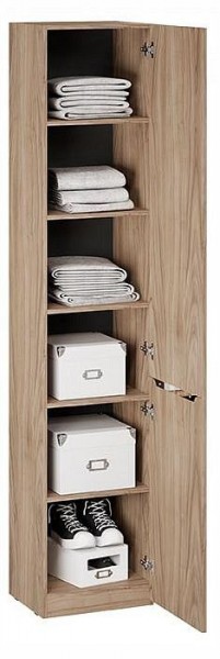 Шкаф для белья Глосс СМ-319.07.012 в Приобье - priobie.ok-mebel.com | фото 2