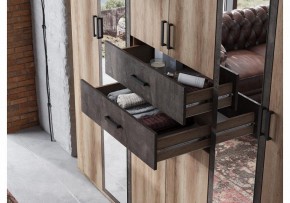 Шкаф для белья Паркинс в Приобье - priobie.ok-mebel.com | фото 5