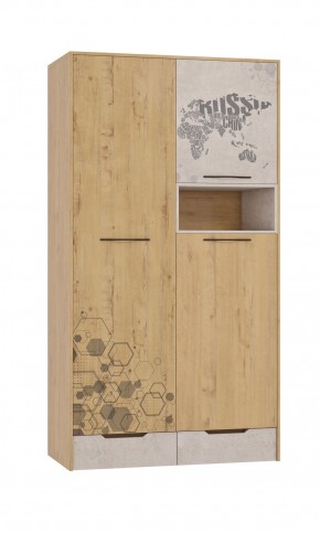 Шкаф для одежды 3 двери и 2 ящика Шк134.0 ДС Стэнфорд в Приобье - priobie.ok-mebel.com | фото
