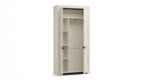 Шкаф для одежды 33.18 "Лючия" (бетон пайн белый / венге / белый) в Приобье - priobie.ok-mebel.com | фото 2
