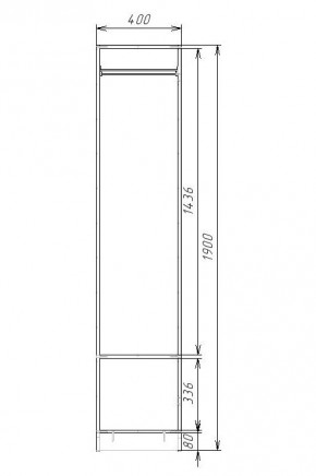 Шкаф для Одежды ЭШ1-РП-19-4 (ручка профильная) серия "Экон" в Приобье - priobie.ok-mebel.com | фото 2