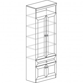 Шкаф для посуды №612 "Инна" Денвер светлый в Приобье - priobie.ok-mebel.com | фото 2