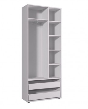 Шкаф ДМ 800 с 2-мя ящиками (белый) в Приобье - priobie.ok-mebel.com | фото 2