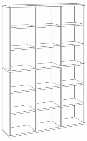 Шкаф книжный Домино СУ(ш3в2)+6ФГ в Приобье - priobie.ok-mebel.com | фото 2
