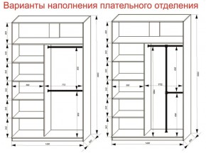 Шкаф-купе 1400 серии SOFT D8+D2+B2+PL4 (2 ящика+F обр.штанга) профиль «Графит» в Приобье - priobie.ok-mebel.com | фото 7