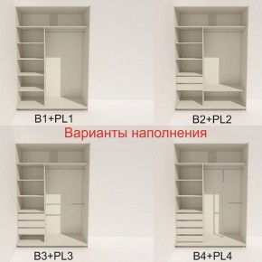 Шкаф-купе 1600 серии SOFT D1+D3+B2+PL1 (2 ящика+1штанга) профиль «Графит» в Приобье - priobie.ok-mebel.com | фото 5