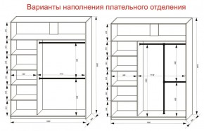 Шкаф-купе 1800 серии SOFT D1+D3+B2+PL1 (2 ящика+1штанга) профиль «Графит» в Приобье - priobie.ok-mebel.com | фото 7