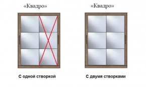 Шкаф-купе №19 Серия 3 Квадро (1500) Ясень Анкор светлый в Приобье - priobie.ok-mebel.com | фото 3