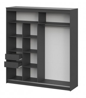 Шкаф-купе ШКП 3 МАКС (2000) Графит серый в Приобье - priobie.ok-mebel.com | фото 3