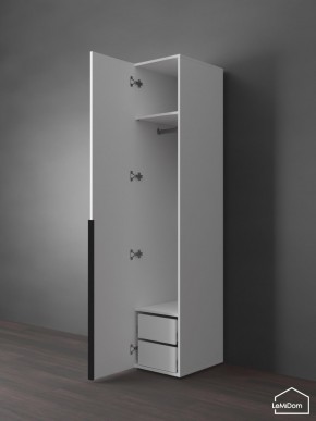 Шкаф Linnea MHR-1-3 2050х400х510 (Белый-М 11.1.2) в Приобье - priobie.ok-mebel.com | фото 5