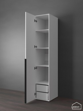 Шкаф Linnea MHR-1-3 2050х400х510 (Белый-М 11.1.2) в Приобье - priobie.ok-mebel.com | фото 5
