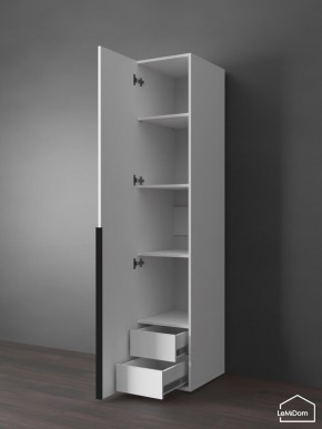 Шкаф Linnea MHR-1-3 2050х400х510 (Белый-М 11.1.2) в Приобье - priobie.ok-mebel.com | фото 6