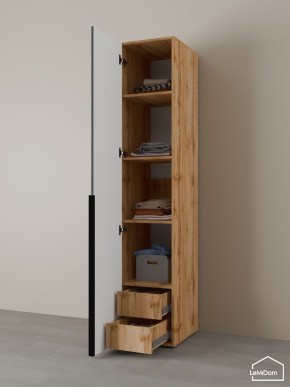 Шкаф Linnea MHR-1-4 2050х400х510 (ДВ-М 11.1.25) в Приобье - priobie.ok-mebel.com | фото 5