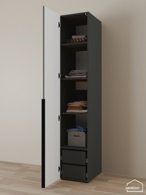 Шкаф Linnea MHR-1-4 2050х400х510 (Графит-М 11.1.25) в Приобье - priobie.ok-mebel.com | фото 5