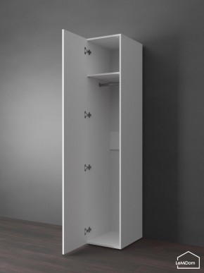 Шкаф Linnea MHR-1PO 2050х400х510 (Белый-М 11.1.1) в Приобье - priobie.ok-mebel.com | фото 4