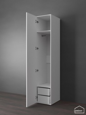 Шкаф Linnea MHR-1PO-3 2050х400х510 (Белый-М 11.1.2) в Приобье - priobie.ok-mebel.com | фото 4