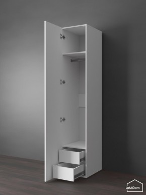 Шкаф Linnea MHR-1PO-3 2050х400х510 (Белый-М 11.1.2) в Приобье - priobie.ok-mebel.com | фото 5