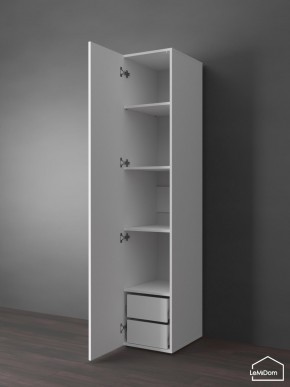 Шкаф Linnea MHR-1PO-4 2050х400х510 (Белый-М 11.1.2) в Приобье - priobie.ok-mebel.com | фото 5