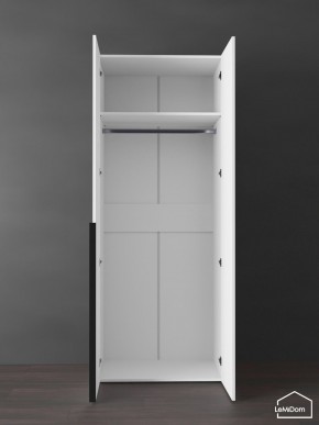 Шкаф Linnea MHR-2 2050х800х510 (Белый-М 11.1.2) в Приобье - priobie.ok-mebel.com | фото 4