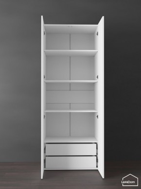 Шкаф Linnea MHR-2PO-4 2050х800х510 (Белый-М 11.1.1) в Приобье - priobie.ok-mebel.com | фото 5