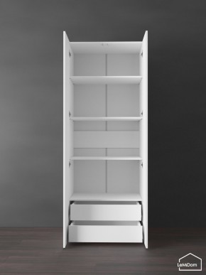 Шкаф Linnea MHR-2PO-4 2050х800х510 (Белый-М 11.1.1) в Приобье - priobie.ok-mebel.com | фото 6