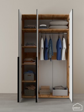 Шкаф Linnea MHR-3-1 2050х1200х510 (ДВ-М 11.1.25) в Приобье - priobie.ok-mebel.com | фото 4