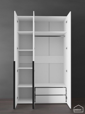 Шкаф Linnea MHR-3-2 2050х1200х510 (Белый-М 11.1.1) в Приобье - priobie.ok-mebel.com | фото 5