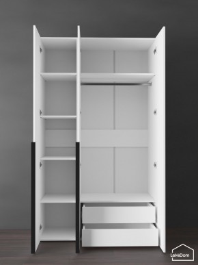 Шкаф Linnea MHR-3-2 2050х1200х510 (Белый-М 11.1.1) в Приобье - priobie.ok-mebel.com | фото 6