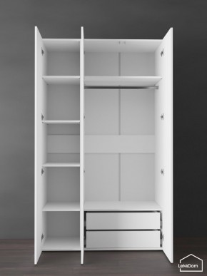 Шкаф Linnea MHR-3PO-2 2050х1200х510 (Белый-М 11.1.2) в Приобье - priobie.ok-mebel.com | фото 6